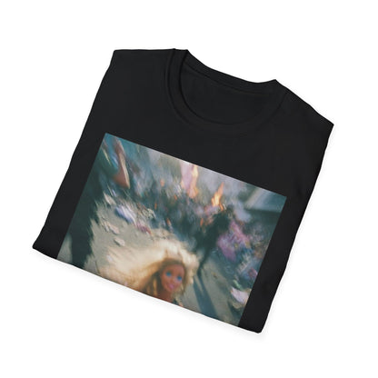 Blurred Carnival Photo T-Shirt — Vintage Festival Girl Graphic Tee