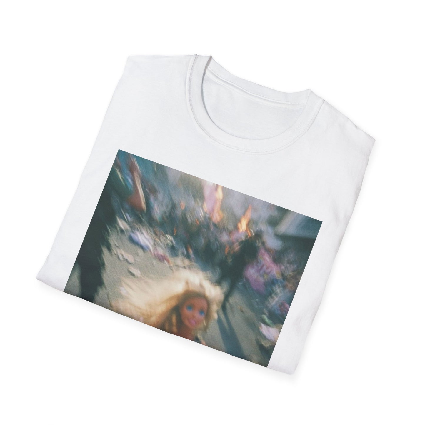 Blurred Carnival Photo T-Shirt — Vintage Festival Girl Graphic Tee
