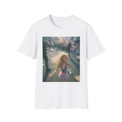 Blurred Carnival Photo T-Shirt — Vintage Festival Girl Graphic Tee
